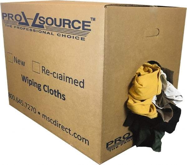 PRO-SOURCE - Reclaimed Rags - Assorted Colors, Fleece and Sweatshirt, Low Lint, Box - Benchmark Tooling