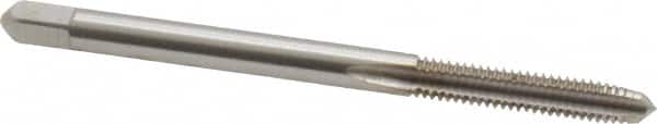 Kennametal - #6-40 UNF 2B/3B 3 Flute Bright Finish High Speed Steel Straight Flute Standard Hand Tap - Plug, Right Hand Thread, 2" OAL, 0.688" Thread Length, H2 Limit, Oversize - Exact Industrial Supply
