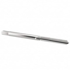 Kennametal - #10-24 UNC 2B/3B 3 Flute Bright Finish High Speed Steel Straight Flute Standard Hand Tap - Plug, Right Hand Thread, 2.38" OAL, 7/8" Thread Length, H3 Limit, Oversize - Exact Industrial Supply