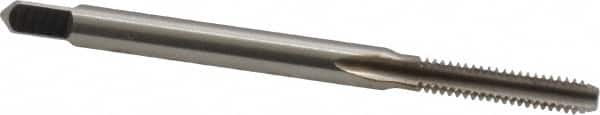 Kennametal - #4-40 UNC 2B/3B 2 Flute Bright Finish High Speed Steel Straight Flute Standard Hand Tap - Bottoming, Right Hand Thread, 1.88" OAL, 0.563" Thread Length, H2 Limit, Oversize - Exact Industrial Supply