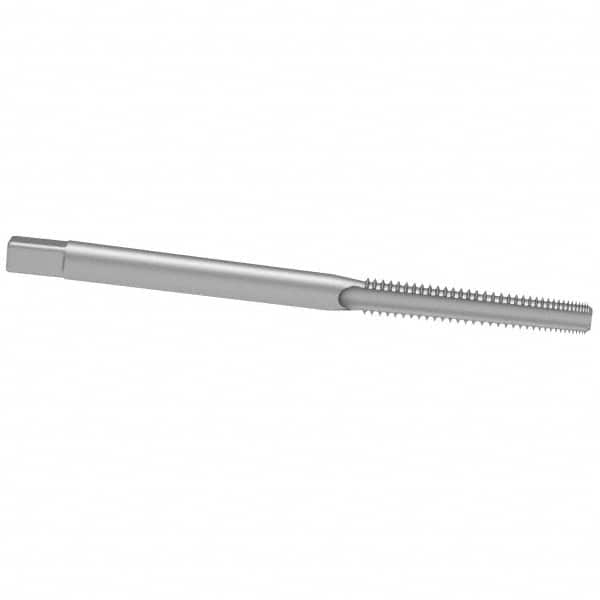 Kennametal - #10-32 UNF 2B 3 Flute Bright Finish High Speed Steel Straight Flute Standard Hand Tap - Bottoming, Right Hand Thread, 2.38" OAL, 7/8" Thread Length, H3 Limit, Oversize - Exact Industrial Supply