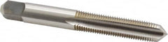 Kennametal - 3/8-24 UNF 3B 3 Flute Bright Finish High Speed Steel Straight Flute Standard Hand Tap - Plug, Right Hand Thread, 2.94" OAL, 1-1/4" Thread Length, H3 Limit, Oversize - Exact Industrial Supply