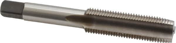 Kennametal - 1/2-20 UNF 3B 3 Flute Bright Finish High Speed Steel Straight Flute Standard Hand Tap - Plug, Right Hand Thread, 3.38" OAL, 1.656" Thread Length, H3 Limit, Oversize - Exact Industrial Supply