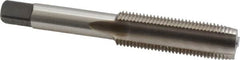 Kennametal - 1/2-20 UNF 3B 3 Flute Bright Finish High Speed Steel Straight Flute Standard Hand Tap - Plug, Right Hand Thread, 3.38" OAL, 1.656" Thread Length, H3 Limit, Oversize - Exact Industrial Supply