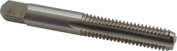 Kennametal - 3/8-16 UNC 3B 3 Flute Bright Finish High Speed Steel Straight Flute Standard Hand Tap - Bottoming, Right Hand Thread, 2.94" OAL, 1-1/4" Thread Length, H3 Limit, Oversize - Exact Industrial Supply
