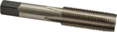 Kennametal - 11/16-16 UNF 4 Flute Bright Finish High Speed Steel Straight Flute Standard Hand Tap - Bottoming, Right Hand Thread, 4.03" OAL, 1.063" Thread Length, H3 Limit, Oversize - Benchmark Tooling