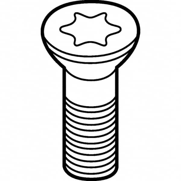 Kennametal - Torx Cap Screw for Indexable Roughing - M4 Thread, For Use with Inserts - Benchmark Tooling