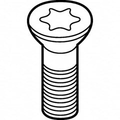 Kennametal - Torx Cap Screw for Indexable Milling - M2.5x0.45 Thread, For Use with Inserts - Benchmark Tooling