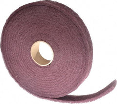 3M - 30' Long x 2" Wide Nonwoven Roll - Very Fine Grade, Purple, Aluminum Oxide - Benchmark Tooling