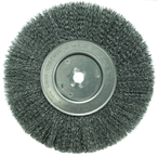 10" Diameter - 3/4" Arbor Hole - Crimped Steel Wire Straight Wheel - Benchmark Tooling