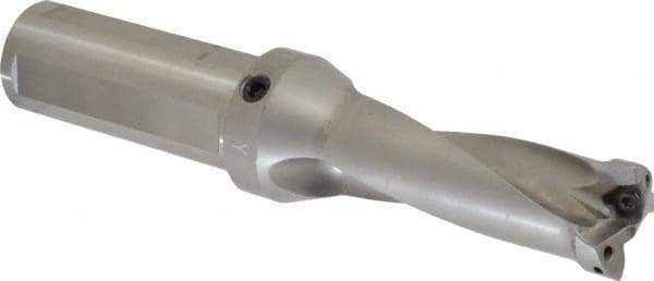 Kennametal - 3.45" Max Drill Depth, 2.5xD, 34.9mm Diam, Indexable Insert Drill - 2 Inserts, 1-1/2" Shank Diam, Straight Shank - Benchmark Tooling