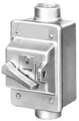 Eaton Cutler-Hammer - 2 Poles, 0.4 to 16 Amp, NEMA, Enclosed Toggle Manual Motor Starter - 60.5mm Wide x 50mm Deep x 105.7mm High, 1 hp at 120/240 V, 1 hp at 277 V & 1/4 hp at 32 V, CSA Certified, NEMA 3/4/5 & UL Listed - Benchmark Tooling
