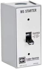 Eaton Cutler-Hammer - 1 Pole, 0.4 to 16 Amp, NEMA, Enclosed Toggle Manual Motor Starter - 60.5mm Wide x 71.9mm Deep x 105.7mm High, 1 hp at 120/240 V, 1 hp at 277 V, 1/4 hp at 120/240 V & 1/4 hp at 32 V, CSA Certified, NEMA 1, UL Listed - Benchmark Tooling