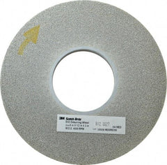 3M - 8" Diam, 1/2" Face Width, 3" Center Hole, Medium Grade, Aluminum Oxide Deburring Wheel - Convolute, Hard Density 8 Grade, 4,500 RPM - Benchmark Tooling