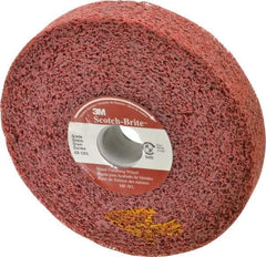 3M - 6" Diam, 1" Face Width, 1" Center Hole, Coarse Grade, Aluminum Oxide Deburring Wheel - Convolute, Soft Density 4 Grade, 6,000 RPM - Benchmark Tooling
