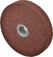 3M - 6" Diam, 1" Face Width, 1" Center Hole, Medium Grade, Aluminum Oxide Deburring Wheel - Convolute, Hard Density 6 Grade, 6,000 RPM - Benchmark Tooling