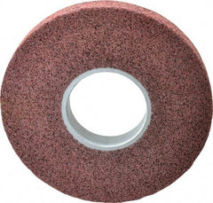 3M - 8" Diam, 1" Face Width, 3" Center Hole, Medium Grade, Aluminum Oxide Deburring Wheel - Convolute, Medium Density 5 Grade, 4,500 RPM - Benchmark Tooling