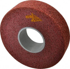 3M - 8" Diam, 2" Face Width, 3" Center Hole, Coarse Grade, Aluminum Oxide Deburring Wheel - Convolute, Soft Density 4 Grade, 4,500 RPM - Benchmark Tooling