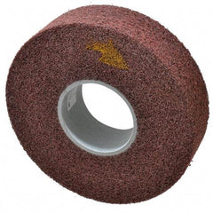 3M - 8" Diam, 2" Face Width, 3" Center Hole, Medium Grade, Aluminum Oxide Deburring Wheel - Convolute, Medium Density 5 Grade, 4,500 RPM - Benchmark Tooling