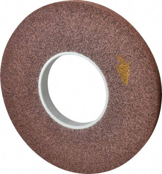 3M - 12" Diam, 1" Face Width, 5" Center Hole, Medium Grade, Aluminum Oxide Deburring Wheel - Convolute, Medium Density 5 Grade, 3,000 RPM - Benchmark Tooling