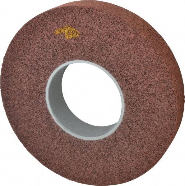 3M - 12" Diam, 2" Face Width, 5" Center Hole, Medium Grade, Aluminum Oxide Deburring Wheel - Convolute, Medium Density 5 Grade, 3,000 RPM - Benchmark Tooling