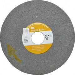 3M - 6" Diam, 1/2" Face Width, 1" Center Hole, Fine Grade, Silicon Carbide Deburring Wheel - Convolute, Soft Density 6 Grade, 6,000 RPM - Benchmark Tooling