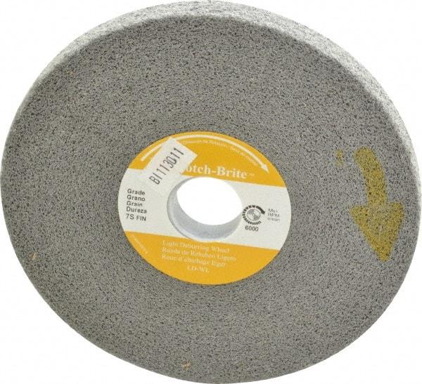 3M - 6" Diam, 1/2" Face Width, 1" Center Hole, Fine Grade, Silicon Carbide Deburring Wheel - Convolute, Hard Density 7 Grade, 6,000 RPM - Benchmark Tooling