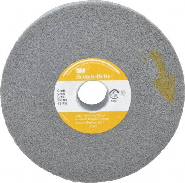 3M - 6" Diam, 1" Face Width, 1" Center Hole, Fine Grade, Silicon Carbide Deburring Wheel - Convolute, Soft Density 6 Grade, 6,000 RPM - Benchmark Tooling