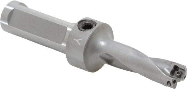 Kennametal - 42.9mm Max Drill Depth, 3xD, 14.3mm Diam, Indexable Insert Drill - 2 Inserts, 3/4" Shank Diam, Flange Shank - Benchmark Tooling