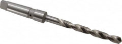 Value Collection - 17/32", 3MT 118° Point Cobalt Taper Shank Drill Bit - Bright Finish, 5-1/8" Flute Length, 9-3/4" OAL, Spiral Flute, Through Coolant - Benchmark Tooling