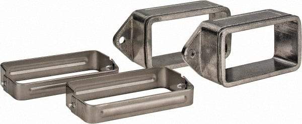 KabelSchlepp - 4.57 Inch Outside Width x 2.52 Inch Outside Height, Cable and Hose Carrier Stainless Steel Tube Mounting Bracket Set - 5.51 Inch Bend Radius, 4.01 Inch Inside Width x 2.05 Inch Inside Height - Benchmark Tooling