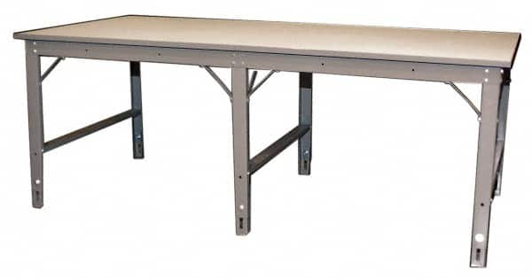 Phillocraft - 96 Wide x 66" Deep x 33" High, Production Table - Comfort Edge, Adjustable Height Legs - Benchmark Tooling