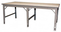 Phillocraft - 96 Wide x 54" Deep x 33" High, Production Table - Comfort Edge, Adjustable Height Legs - Benchmark Tooling