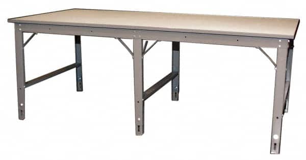 Phillocraft - 96 Wide x 72" Deep x 33" High, Production Table - Comfort Edge, Adjustable Height Legs - Benchmark Tooling