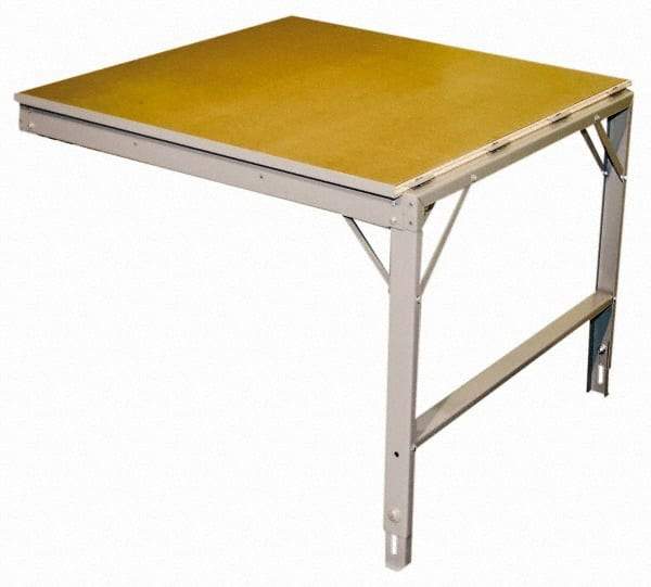 Phillocraft - 48 Wide x 78" Deep x 33" High, Wood Production Table - Comfort Edge, Adjustable Height Legs - Benchmark Tooling