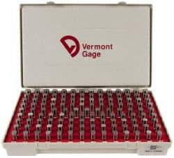 Vermont Gage - 125 Piece, 0.5015-0.6255 Inch Diameter Plug and Pin Gage Set - Minus 0.0002 Inch Tolerance, Class ZZ - Benchmark Tooling