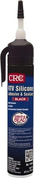 CRC - 8 oz Tube Black RTV Silicone Gasket Sealant - -30 to 450°F Operating Temp, 24 hr Full Cure Time - Benchmark Tooling