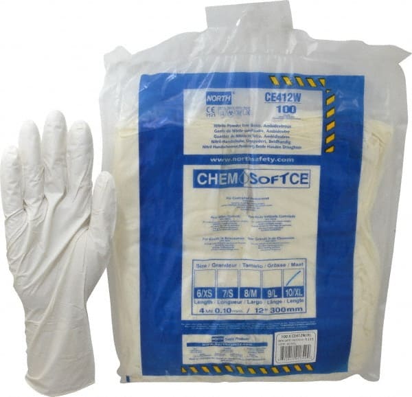 North - Pack of (100), Size XL, 4 mil, Cleanroom Grade, Powder Free Nitrile Disposable Gloves - Benchmark Tooling
