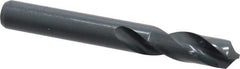 Interstate - 12.5mm 118° Spiral Flute High Speed Steel Screw Machine Drill Bit - Oxide Finish, Right Hand Cut, 51mm Flute Length, 102mm OAL, Standard Point, Straight Shank - Benchmark Tooling