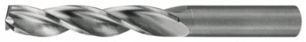 Walter-Titex - 9.1mm 150° Solid Carbide Jobber Drill - Bright Finish, Right Hand Cut, Spiral Flute, Straight Shank, 3-5/16" OAL, Standard Point - Benchmark Tooling