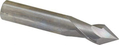 Melin Tool - 1/2" Diam, 1" LOC, 2 Flute, 60° Point Angle, Solid Carbide Drill Mill - Uncoated, 3" OAL, 1/2" Shank Diam - Benchmark Tooling