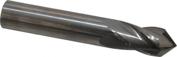 Melin Tool - 1/2" Diam, 1" LOC, 4 Flute, 90° Point Angle, Solid Carbide Drill Mill - Uncoated, 3" OAL, 1/2" Shank Diam - Benchmark Tooling