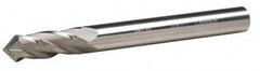 Accupro - 1/2" Diam, 1" LOC, 4 Flute, 90° Point Angle, Solid Carbide Drill Mill - Uncoated, 3" OAL, 1/2" Shank Diam - Benchmark Tooling