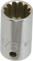 Proto - 1/4" Drive, 3/8" Socket, Spline Socket - 12 Points, 59/64" OAL - Benchmark Tooling