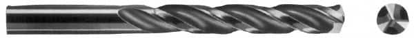 SGS - 15/32" 150° Solid Carbide Jobber Drill - Bright Finish, Right Hand Cut, Spiral Flute, Straight Shank, 4-3/4" OAL, Standard Point - Benchmark Tooling
