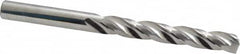 SGS - 21/64" 150° Solid Carbide Jobber Drill - Bright Finish, Right Hand Cut, Spiral Flute, Straight Shank, 4" OAL, Standard Point - Benchmark Tooling