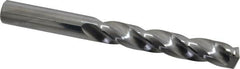 SGS - 31/64" 150° Solid Carbide Jobber Drill - Bright Finish, Right Hand Cut, Spiral Flute, Straight Shank, 4-3/4" OAL, Standard Point - Benchmark Tooling