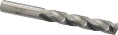 SGS - 1/2" 150° Solid Carbide Jobber Drill - Bright Finish, Right Hand Cut, Spiral Flute, Straight Shank, 4-3/4" OAL, Standard Point - Benchmark Tooling