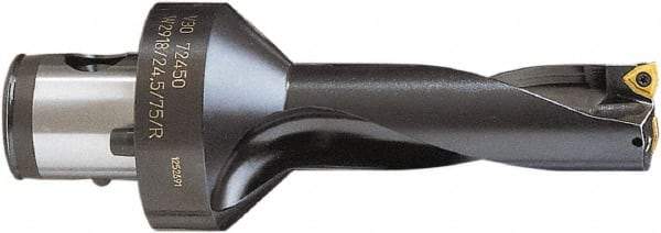 Komet - 100mm Max Drill Depth, 4xD, 24.5mm Diam, Indexable Insert Drill - 2 Inserts, ABS 50 Modular Connection Shank - Benchmark Tooling