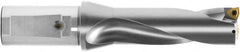 Komet - 5" Max Drill Depth, 4xD, 1-1/4" Diam, Indexable Insert Drill - 2 Inserts, 1-1/4" Shank Diam, Straight Shank - Benchmark Tooling